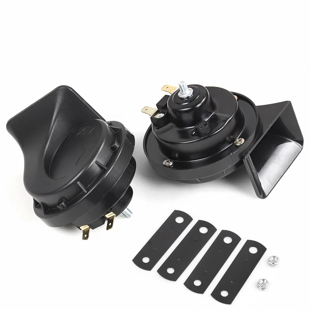 Car Horn 12V 110db Air Train Horn Waterproof Snail Horn Dual Tone Universal Cart Truck Car Motorcycle   410-510HZ