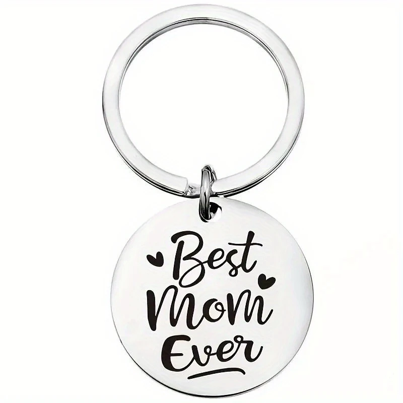 Stainless Steel Keychain, Mother's Day Gift for Mom, Durable and Elegant Present for Mother from Daughter Son