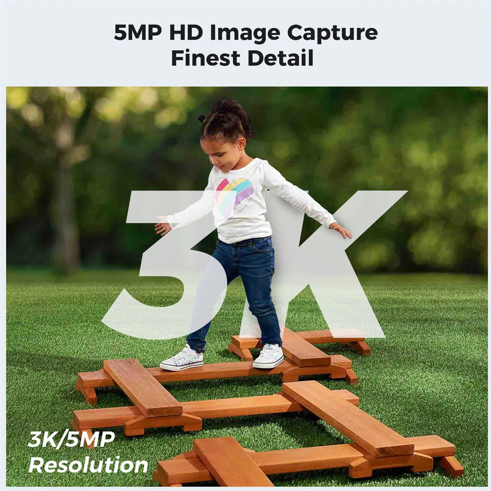 Hiseeu PK-4YHB785 5MP WiFi IP كاميرا الحرس المشاهد نظام الأمن الاتحاد الأوروبي التوصيل كشف المركبات البشرية 2-Way الصوت للرؤية الليلية IP67 #2