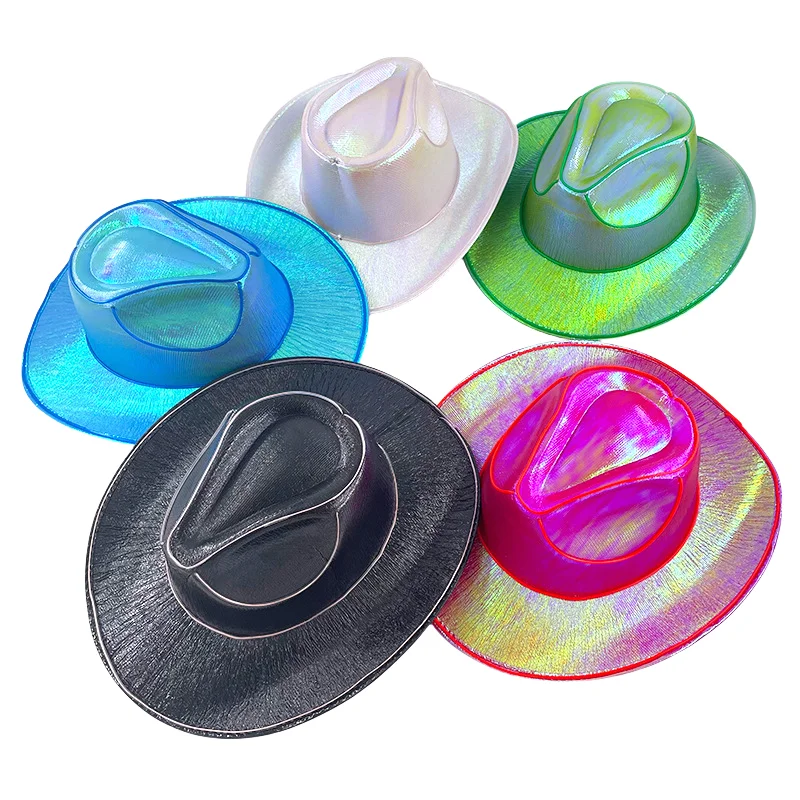 

Neon Western Hat Glitter Festival Cowboy Hat Glitter Cowgirl Hat Comfortable For Concert Holiday Event Festival