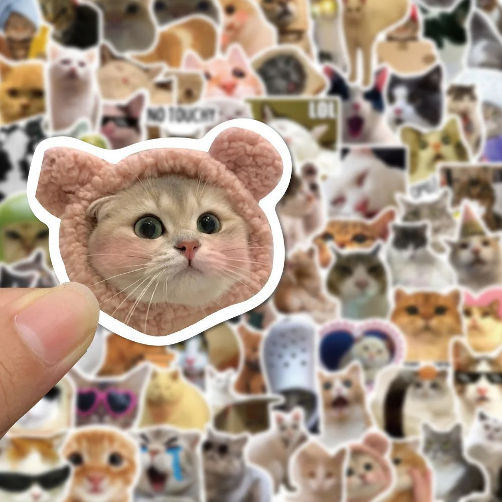 

10/30/50/100pcs Creative Cats Animal Meme Stickers Funny Cartoon Sticker Decoration Luggage Scrapbooking Notebook Graffiti Decal