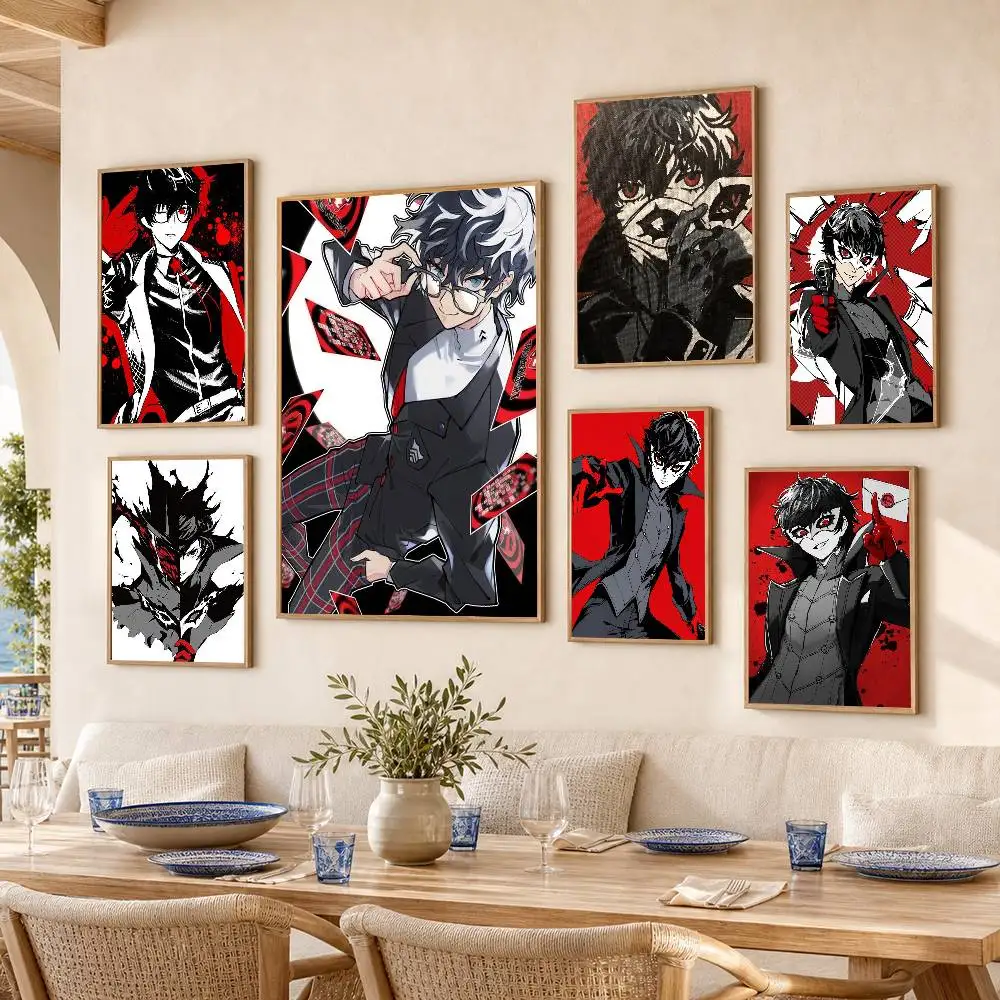 Goro Akechi Persona Joker Waterproof Self-Adhesive Wall Poster for Bedroom Living Room Home Decor