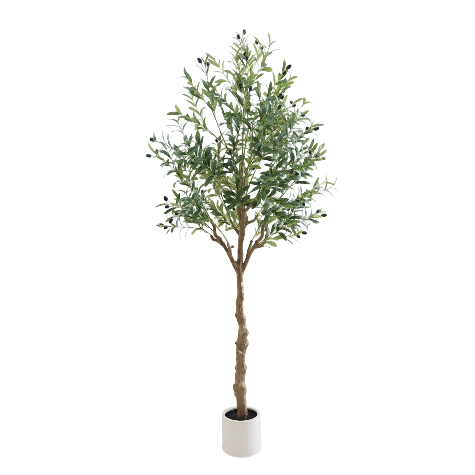

6Ft Faux Black Olive Tree with Pot Tall Artificial Plant for Indoor/Outdoor Home Restaurant Decor Wedding & Housewarming Gifts