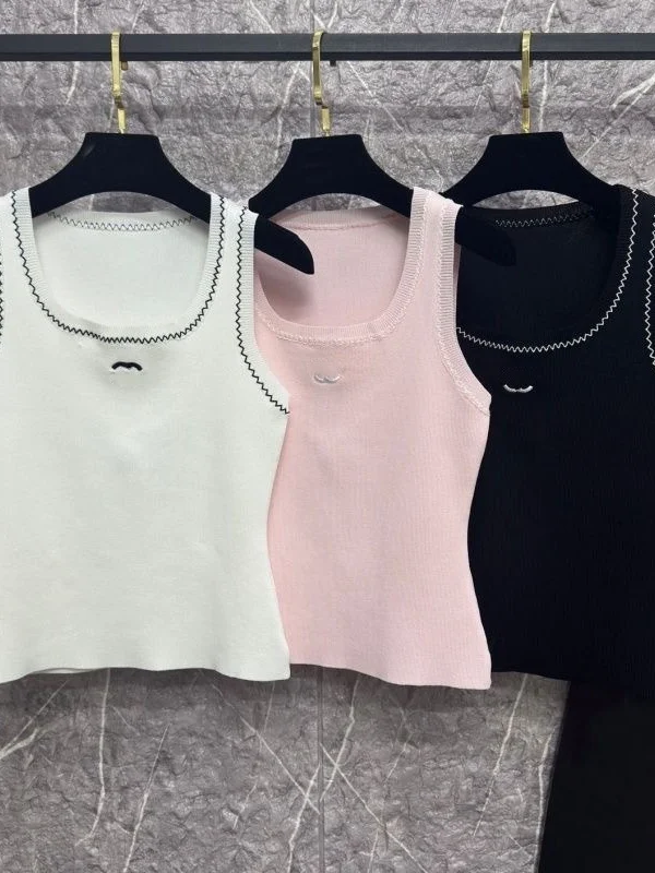 Commute Style Women's Slim Fit Knitted Vest Sleeveless Outerwear Casual Fashion Short Length No Chest Pad Autumn Season