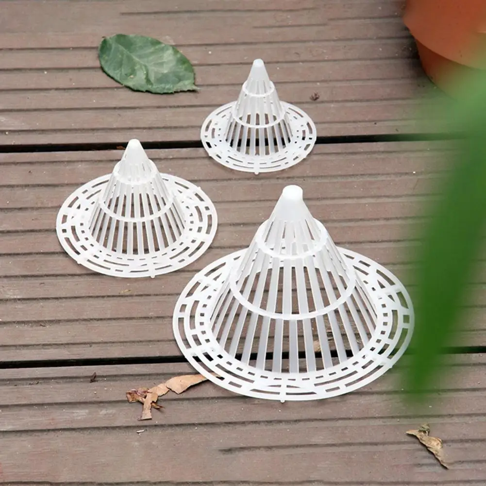 5Pcs Plant Bottom Grid Breathable Cone Shaped Plastic Prevent Rotten Roots Bonsai Screen Greenhouse Supplies