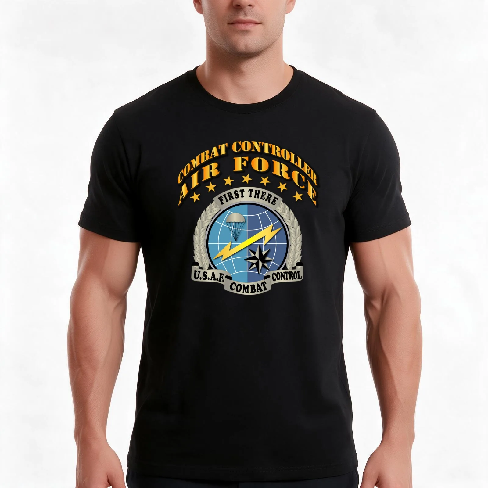 USAF - Combat Controller T-Shirt, Summer Casual Cotton Tee, Oversized Streetwear Tops, Vintage Graphic Print, Unisex Men Women