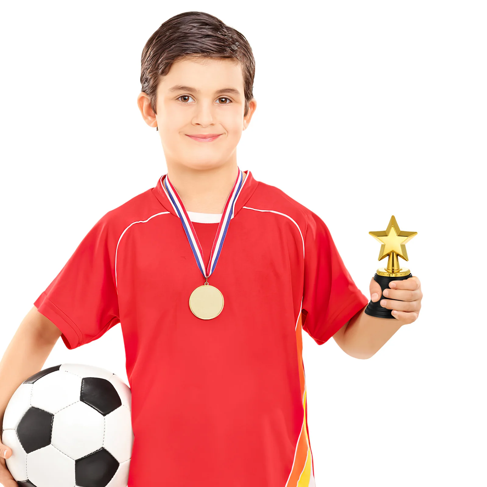 

6 pcs Plastic Star Trophy Durable Lightweight Award Game Prizes Party Favors Winner Competition Recess Tournament Toys for Kids