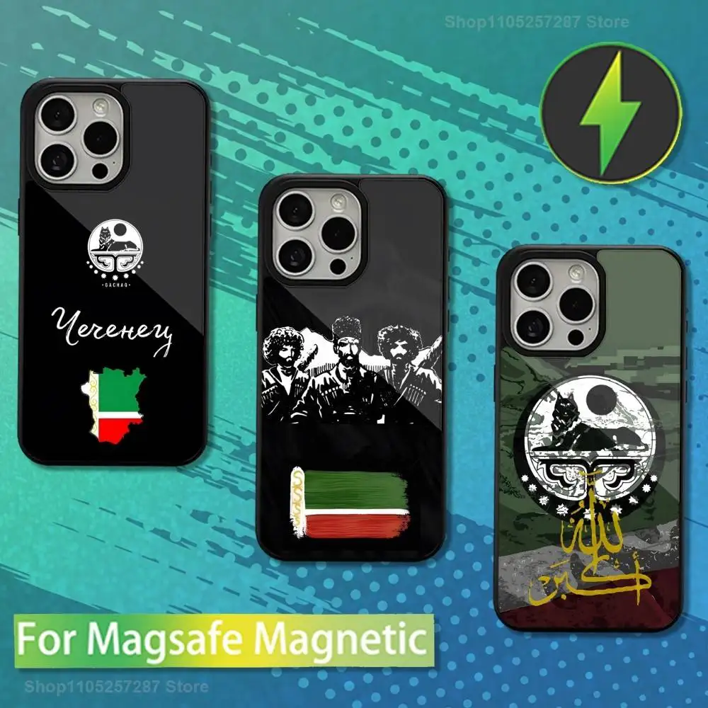 

Flag Art C-Chechen Phone Case For iPhone 13,15,17,14,Pro,Max,Plus,12,11,16,Mini, For Magsafe,Magnetic Wireless Charging