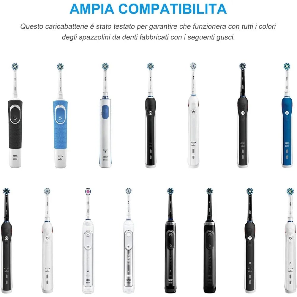For Oral B Cargador Cepillo Eléctrico Braun 3757 3766 Pro 1/2/3 600 700 1000-3900N Carga Rápida Recarga Universal