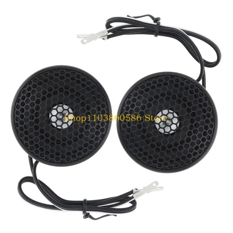 

242A Clear Car Sound Tweeter Pair 150W Silk Film Subwoofer Optimized Frequency Ranges Enhancement for Vehicle Modification