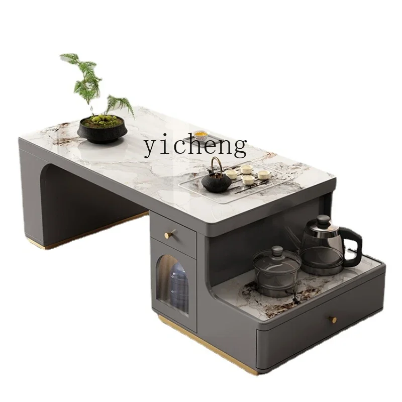 

XL Stone Plate Retractable Kung Fu Tea Table Modern Minimalist Multi-Functional Tea Table One Body