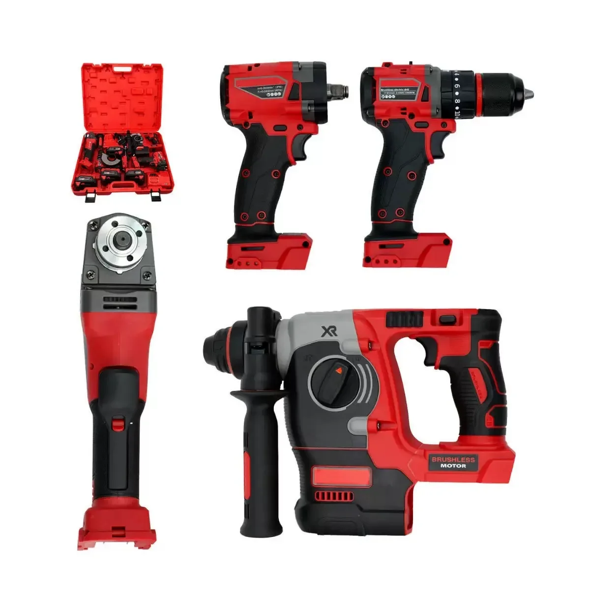 【Hot】MK 48 V High-Peormance Industrial Gr Cordless 4 in 1 Brushless Tool Set Drill Set 4 10-Cell 1 Mik-r