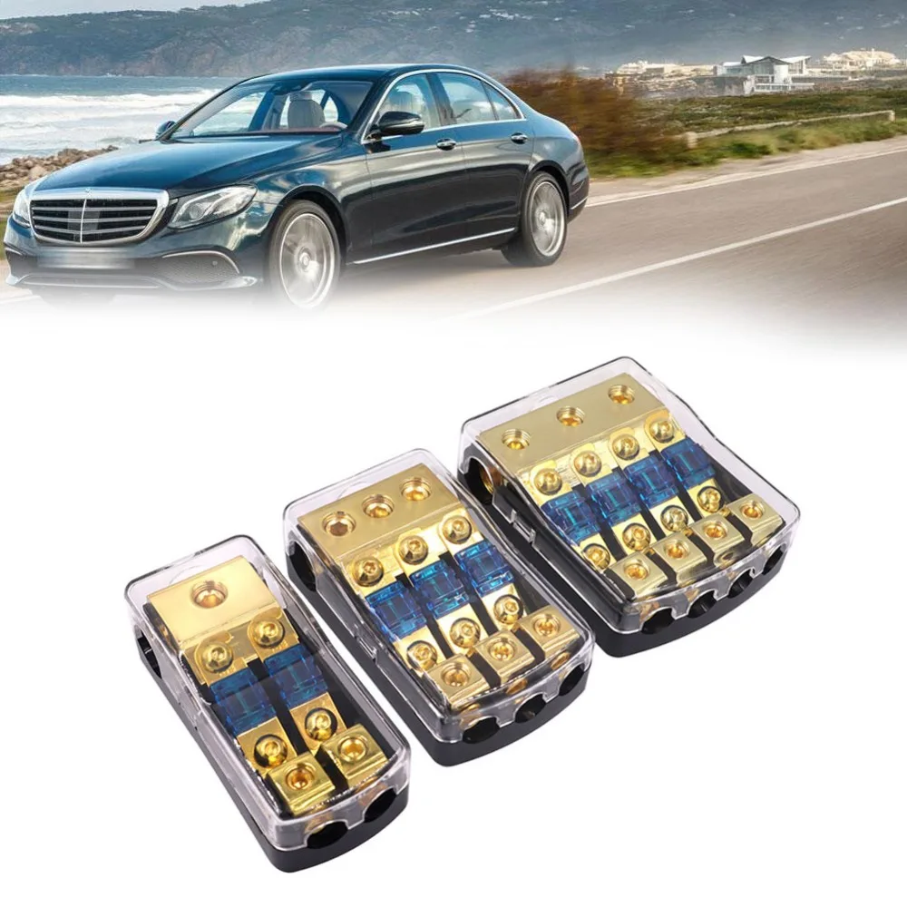 Mini Fuse Distribution Block Car Audio Refitting 60A Zinc Alloy Fuse Box 2/3/4 Way Fuse Holder