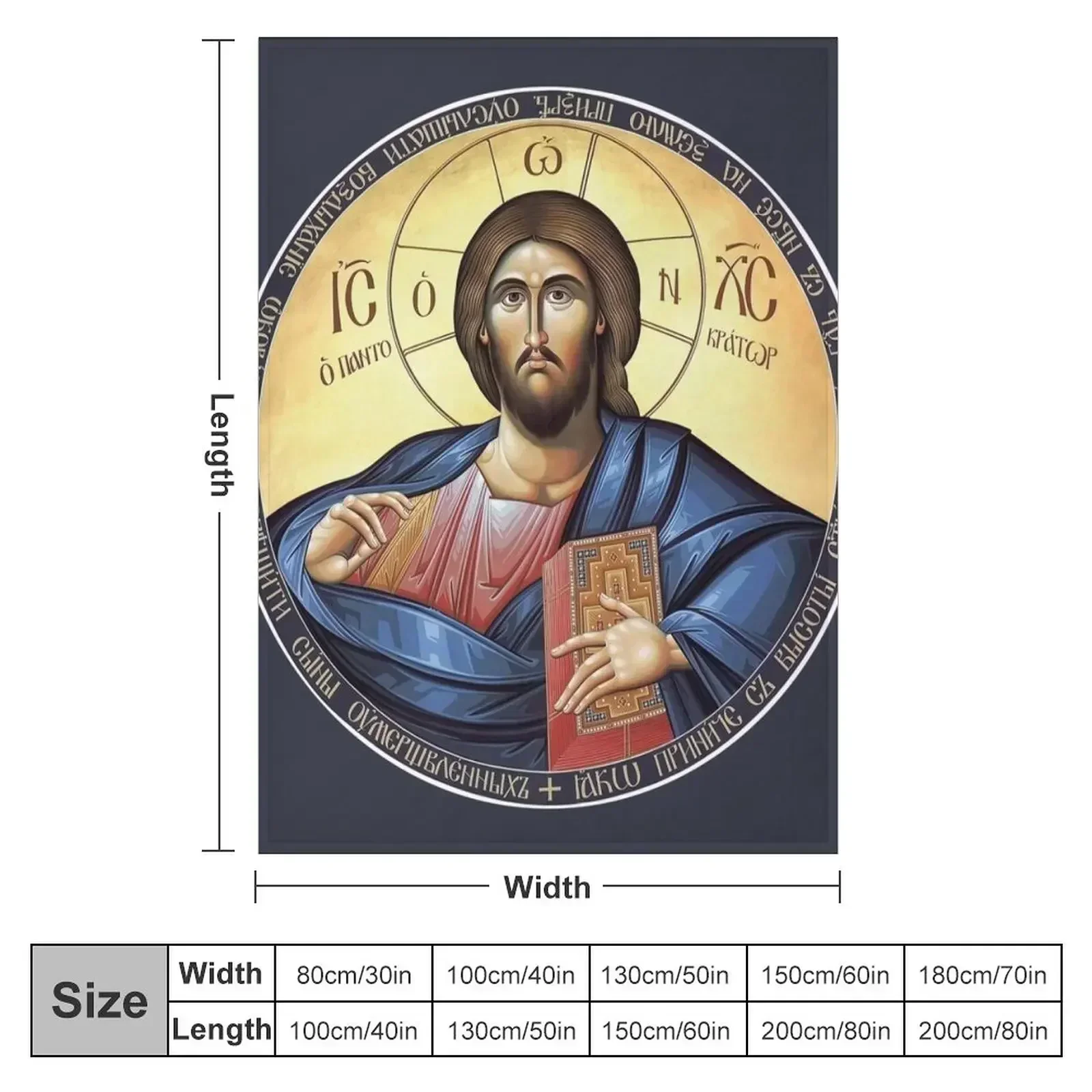 Christ Pantocrator Orthodox Icon Throw Blanket Cute Plaid Retros Hairy Kid'S Blankets