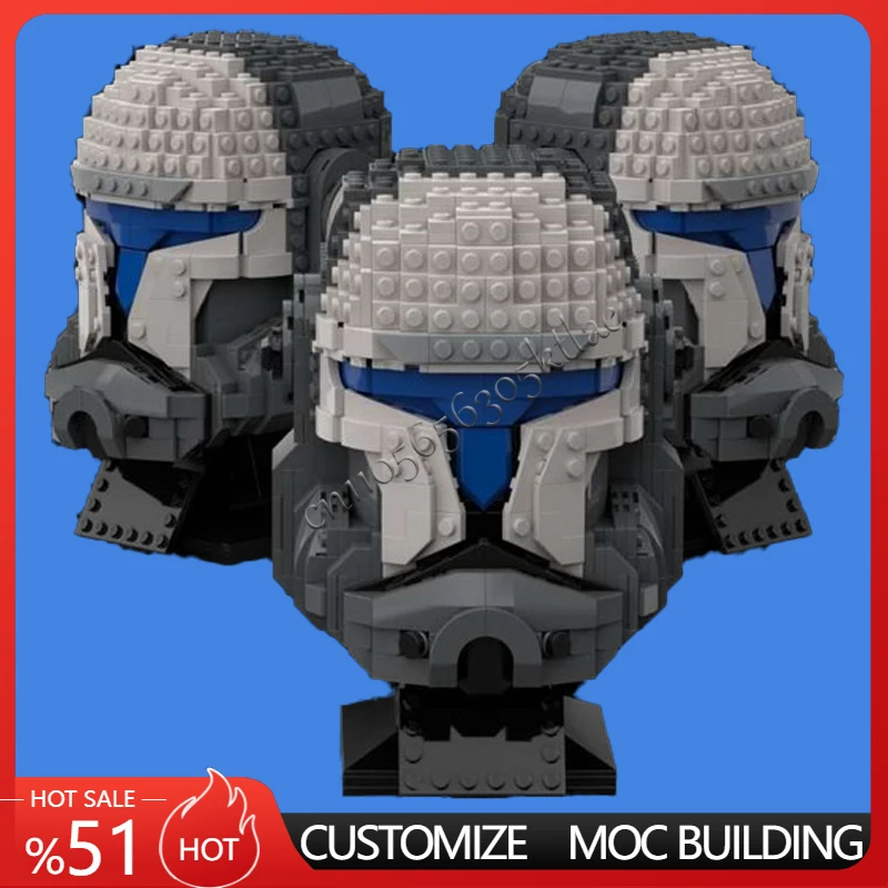 

847PCS Star Plan MOC Helmet Clone Commando Scorch Model DIY Custom Puzzle Architecture Education Assembly Model Birthday Xma Toy