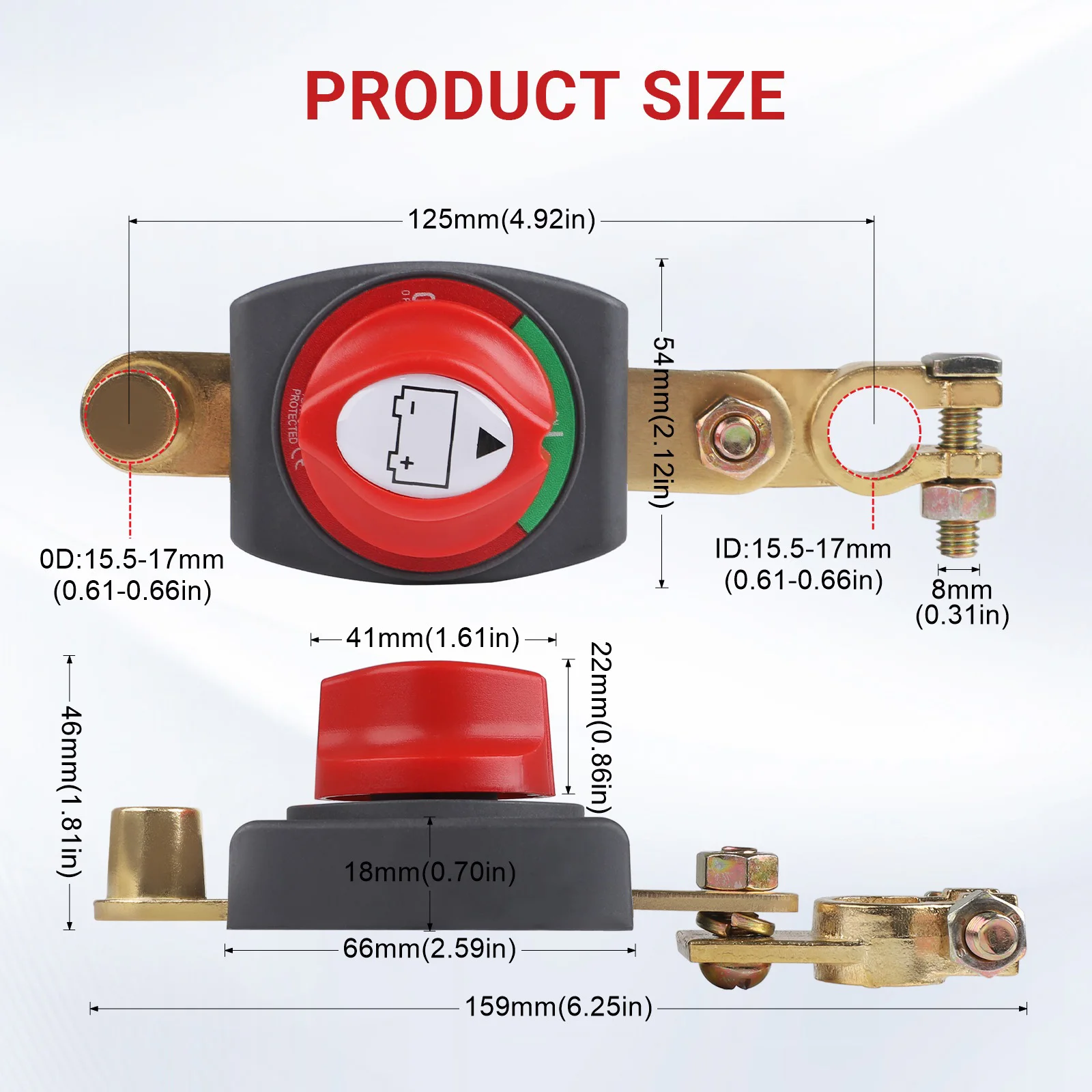 CNSPEED 12 فولت-48 فولت أعلى آخر البطارية قطع الطاقة مفتاح دوار رئيسي قطع المعزل السلبي تشغيل/إيقاف لسيارة RV شاحنة مركبة بحرية