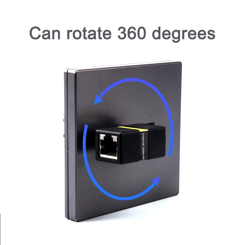 Linkwylan Cat6A RJ45 Coupler Ethernet Cable Extender Connector Network Adapter Male to Female Black  Unshielded