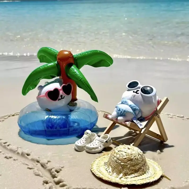 10cm piada urso boneca em miniatura praia verão nadar anel brinquedo acessório engraçado férias adereços cênicos para casa decoração do jardim