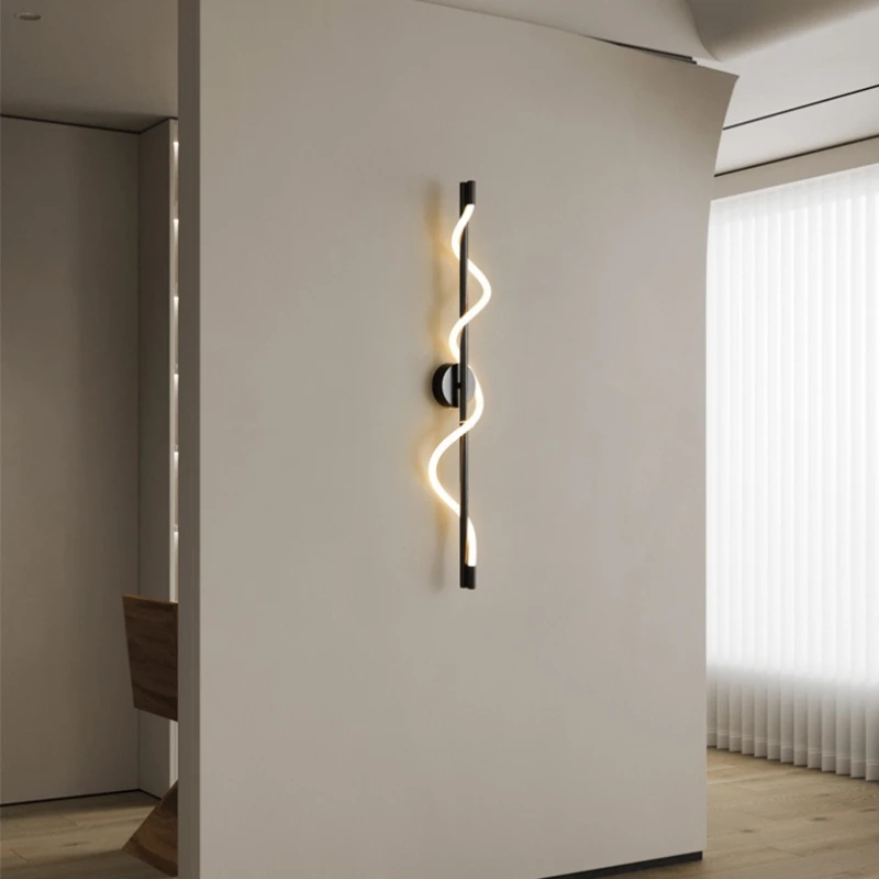 SANDYHA Modern Minimalist Wall Lamp Long Strip Design LED Light for Living Room Bedroom Decoration Aisle Study Lighting Fixtures