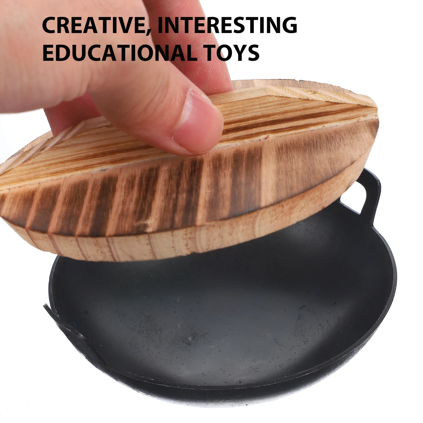 

Mini Iron Wok Kitchen Gadget Cooking Stove Miniature Utensils Cookware Black Dollhouse Accessories Work
