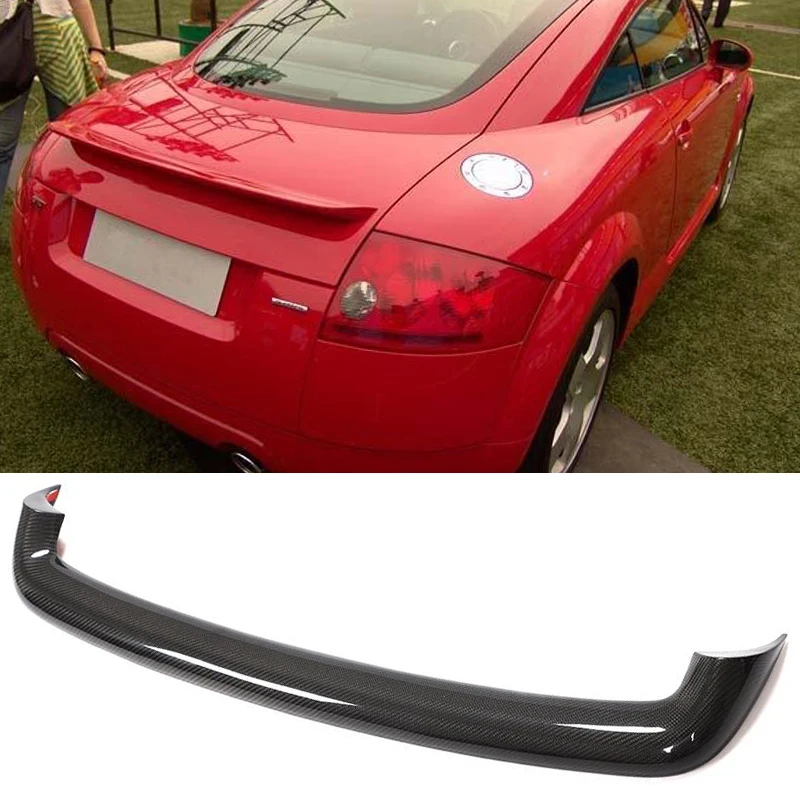 For TT Carbon Fiber Rear Trunk Spoiler Wing Boot Lip For Audi TT MK1 8N 1998 - 2006 Car Rear Trunk Spoiler Wing Sticker