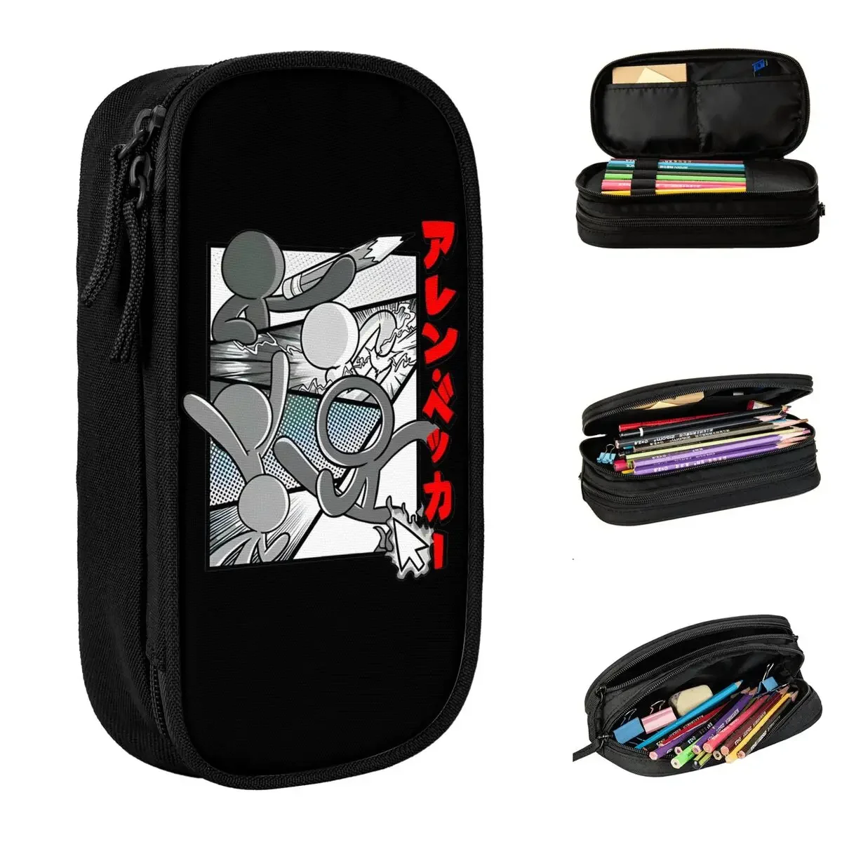 

Alan Becker Manga Accessories Pencil Case Large Capacity School Accessories Pencil Bag Suprise Gift