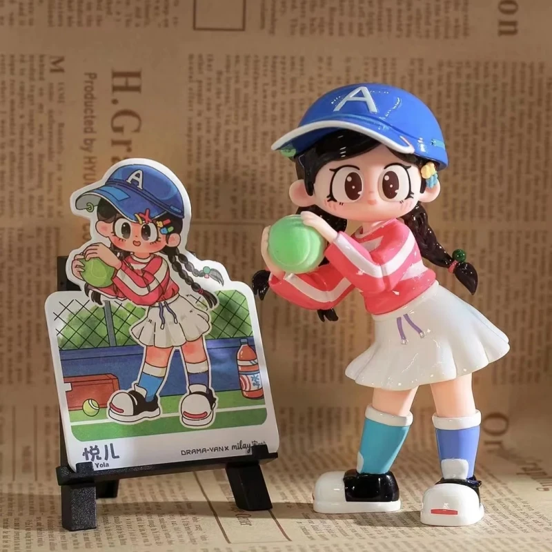 Wysokiej jakości figurka z serii Milay Girl Syndrome, blind box, kawaii anime, kolekcjonerska, urocza dekoracja na biurko, prezent niespodzianka dla dziewczyny, na urodziny, Boże Narodzenie.