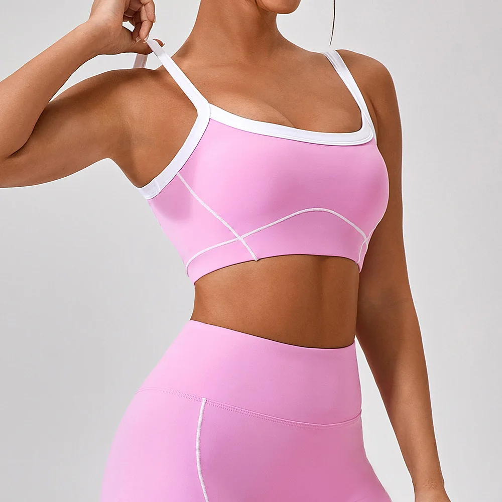 Sutiã de yoga feminino sutiãs esportivos yoga topo à prova de choque colete de secagem rápida ginásio correndo roupa interior de fitness push up treino sexy yoga colete