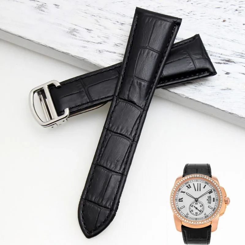 

Cowhide watch band suitable for Cartier W7100060 men's watch band 22mm 23mm 24mm 25mm