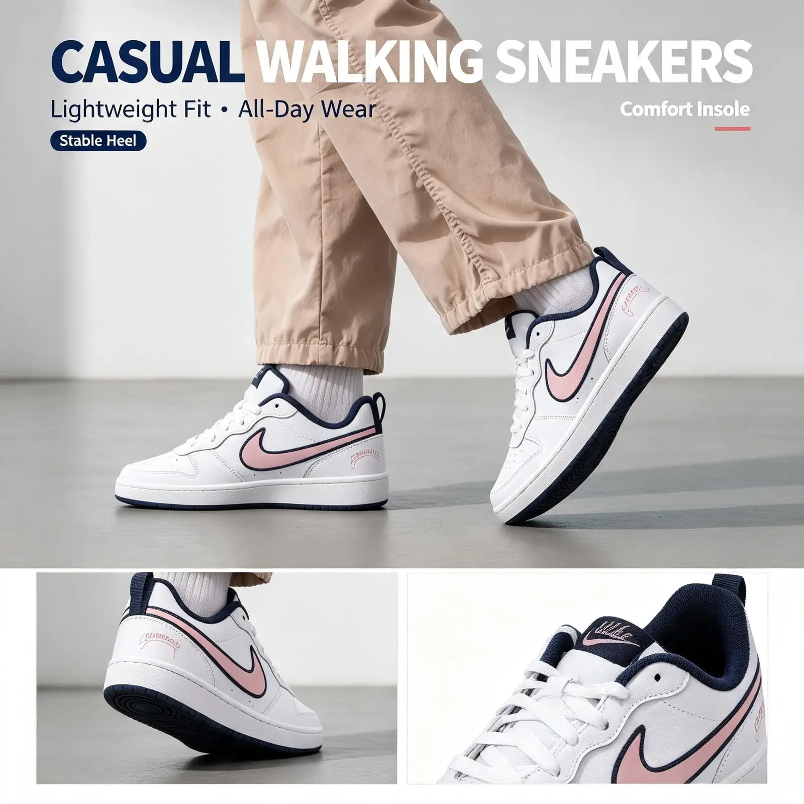 Nike Women's Sports Court Borough (Gs) Trendy Fashion Low-Top Sneakers Casual Shoes Db3090-100