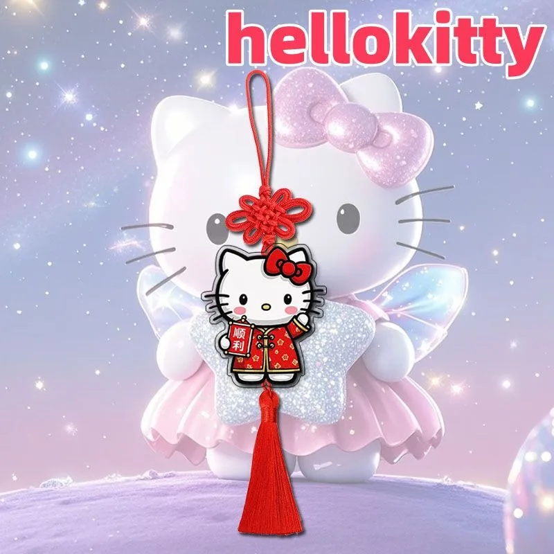 Hello Kitty animation peripheral cartoon pendants New Year festive Chinese knot wall corridor atmosphere decoration small gifts