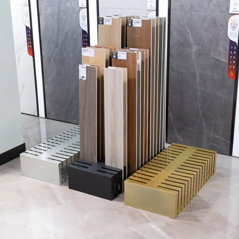 Tile, wood floor display stand, wood grain brick skirting line sample stand, rock slab stone display stand floor type