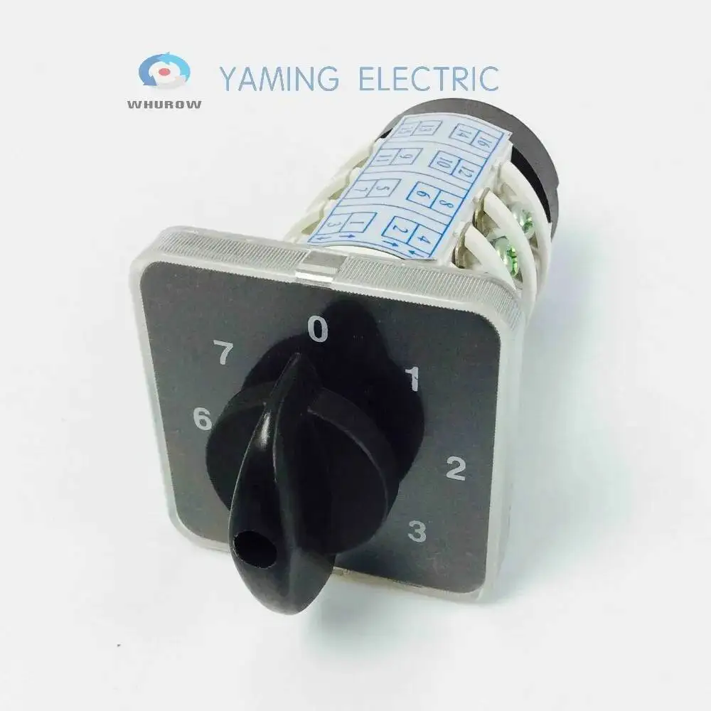 7 positie draaischakelaar 4 Fasen 20A handleiding motor machine schakelaar hoogspanning elektrische cam omschakelaar YMZ12-20/4