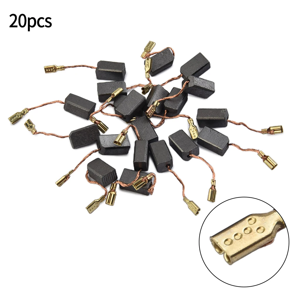 Conjunto de escovas de carbono broca elétrica para moedor de ângulo para kit de reparo de moedor de ângulo substituição 20 peças 6*8*14mm ferramenta