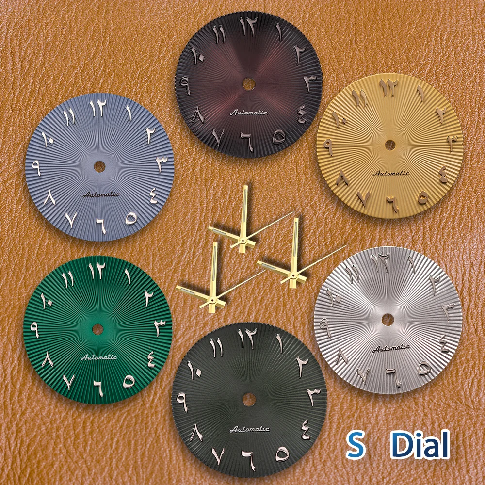 

S Logo Dial 28.5mm NH35 New Arab Gradient Dial Fit NH35/NH36 Japanese Movement Watch Modification Accessories