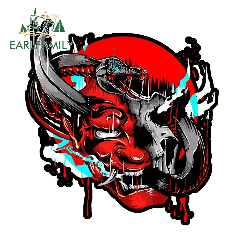 

EARLFAMILY 13cm X 12.2cm For Samurai Car Stickers Trunk Windows Vinyl Car Wrap Campervan Decal Waterproof Graffiti Trunk Sticker