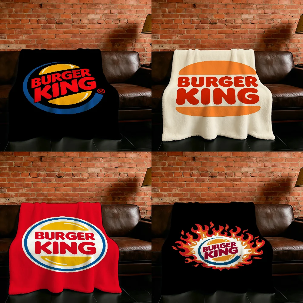 Logo B-Burger K-King Blanket Flannel Warm Soft Throw Blanket For Room Sofa Childish Birthday Gifts