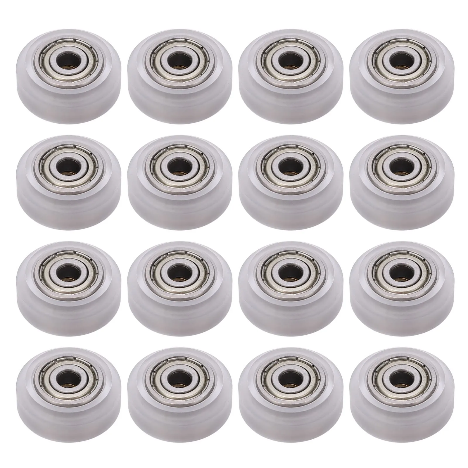 16Pcs 3D Printer Polycarbonate Pulley Transparent Rustproof Robust Bearing Pulley Wheel for Anet E16