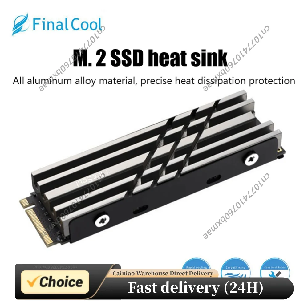 FinalCool Heat Sink Cooler Radiator Heatsink NVME Thermal Pad Aluminum Alloy Solid Hard Drive Cooling Patch M.2 SSD 2242/2280