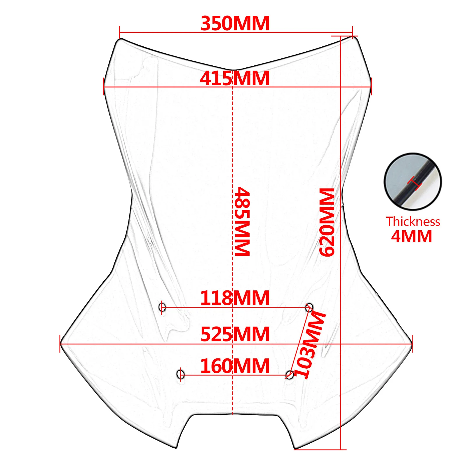 Suitable for BMW BM R1300GS 23-25 motorcycle heightening, front windshield, windshield