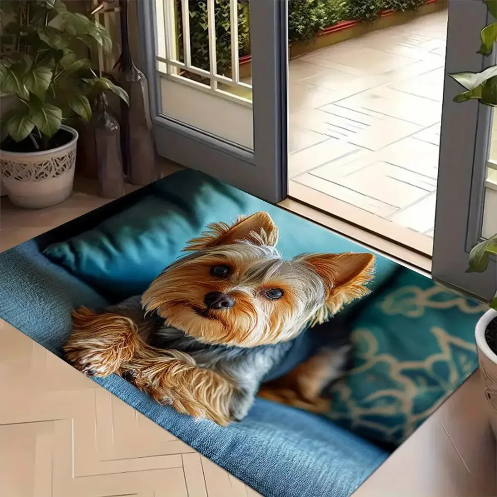 Newest 3D Optical Cat Round Hole Door Mat Daily Home Absorbent Anti-slip Carpet Living Room Bedroom Bathroom Doorway Decor Rug view 3