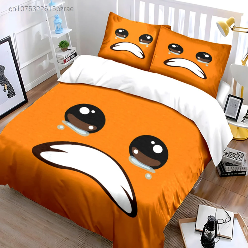 Home Decor Emoji - Niedliches weinendes orangefarbenes Gesicht Emoji 3-teiliges