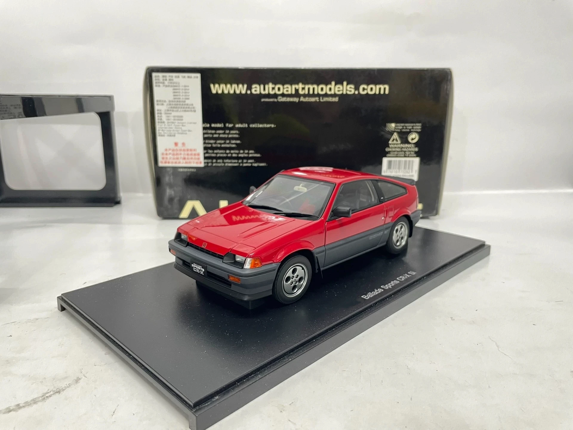 Autoart 1:18 CRX CR-X Si Simulation rouge édition limitée tout ouvert alliage métal statique modèle de voiture jouet cadeau