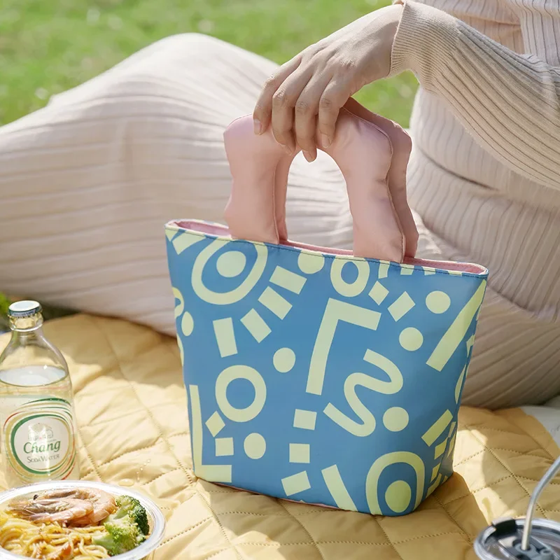 

Lunch Box Bag Handle Kids Lunch Box Travel Portable Thicken Food Storage Lunch Bags Thermos Kitchenware