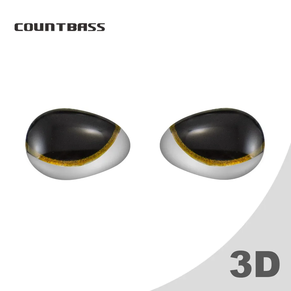 

COUNTBASS Special 3D Fishing Lure Eyes for Metal Casting Jigs Slow Jigging ,Gold Rims 3D Lure Eyes Accessoris