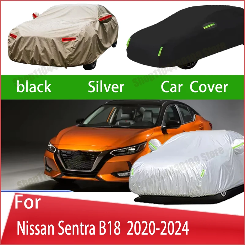 

For Nissan Sentra B18 Sylphy e-Power 2020-2024 Waterproof Summer Sun Shade Anti-UV Winter Rain Snow Prevent car cover