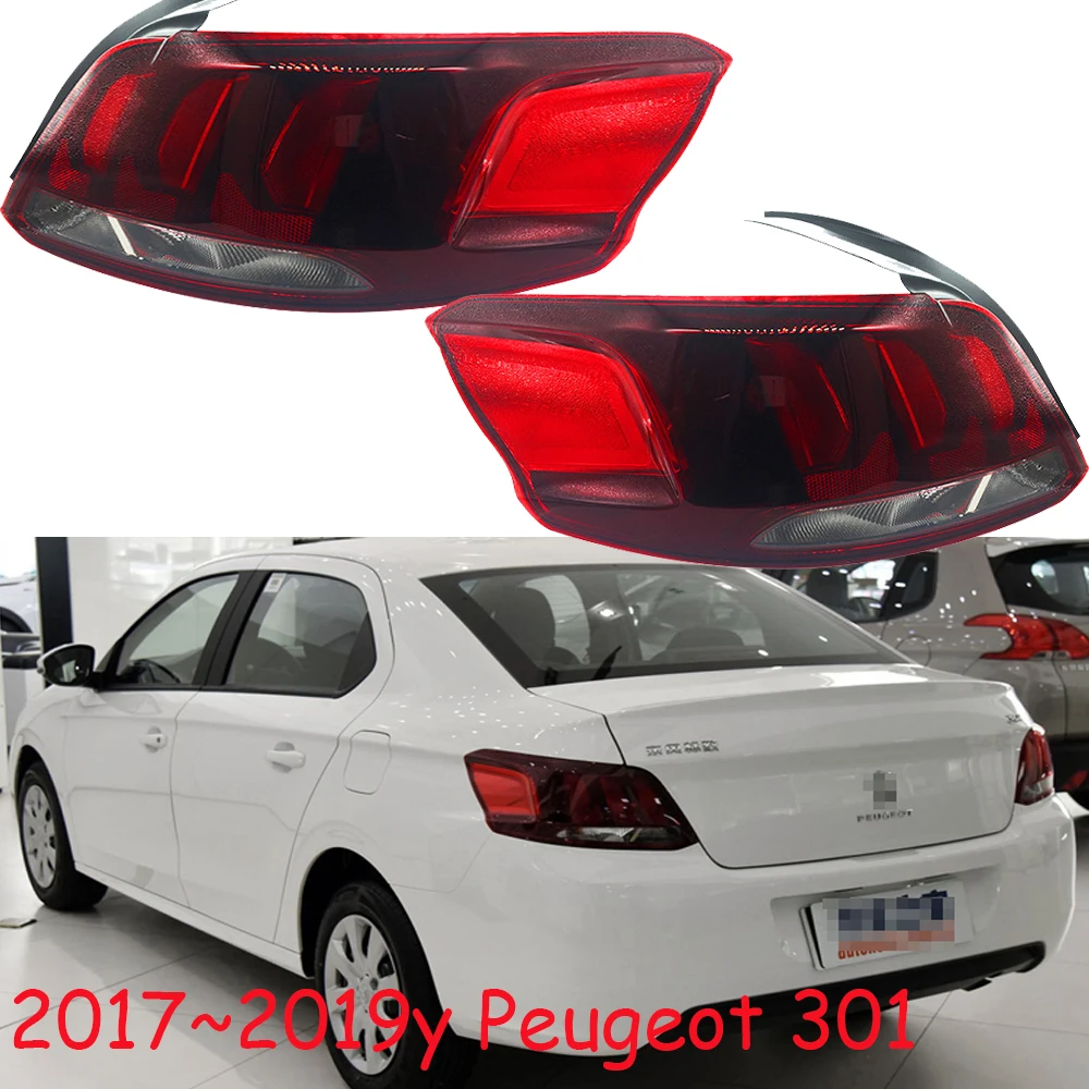 1pcs car bumper tail light for Peugeot 301 taillight 2017~2018y for Peugeot301 Taillamp for Peugeot 301 fog lamp