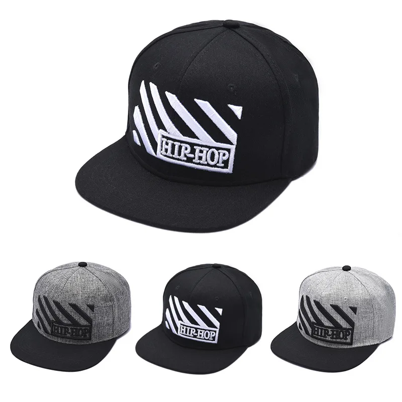 Men's Hip Hop Flat Brim Caps Street Fashion Cool Embroidery Hip-Hop Hats Women Breaking Cap New