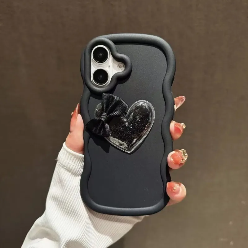 For Samsung Galaxy A06 A05S A14 A13 A04S A12 M12 F12 A11 A10S M01S F14 M14 F05 M05 Phone Case 3D Wave Glitter Love Soft Cover - náhled 6