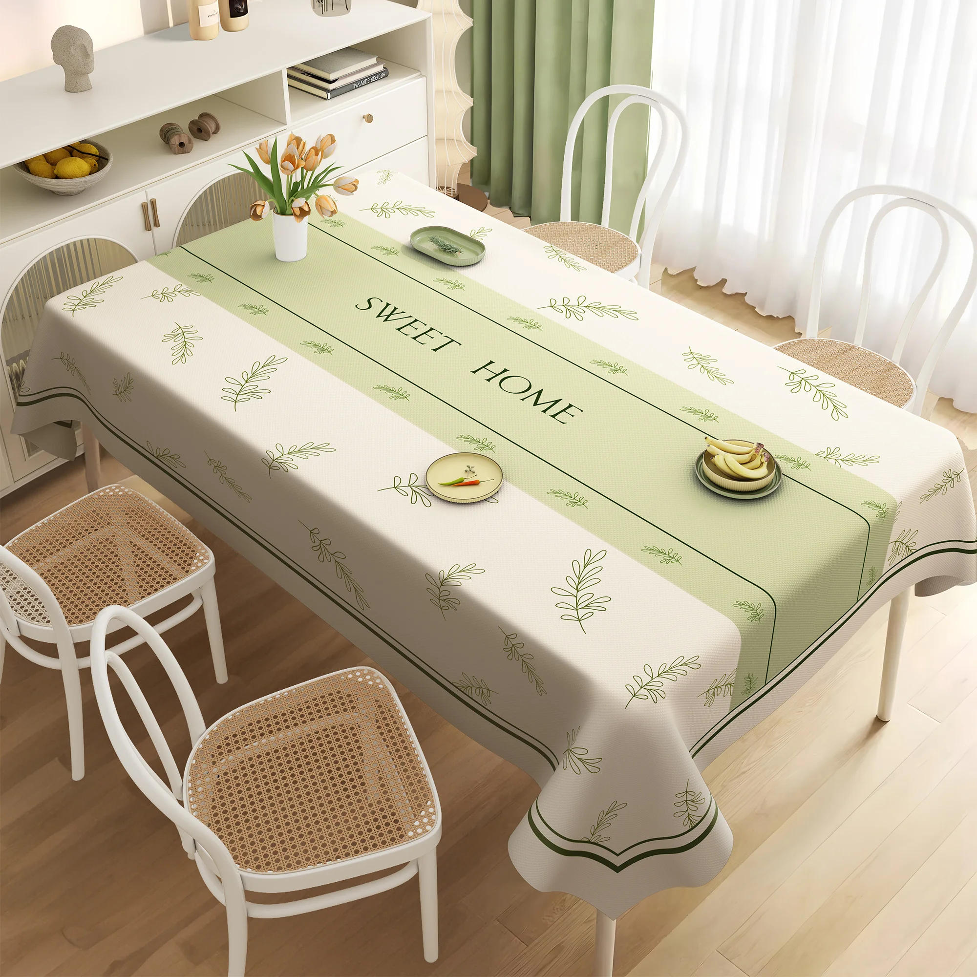 Pastoral Style PVC Table Cloth Waterproof Oil Proof Anti-Scalding Customizable Modern Simplicity Home Table Decoration Accessory
